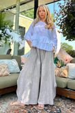 Frame Scoop Hem Pant Washed Rose